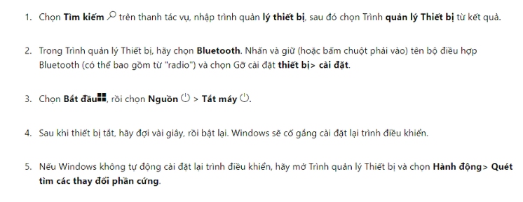 Khắc phục sự cố với Bluetooth trong Windows 11