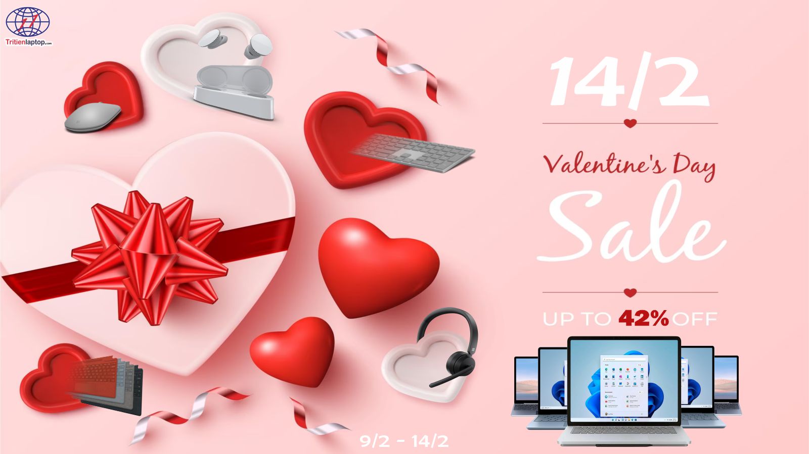 Valentine ngày lễ tình nhân - Trí Tiến Laptop tri ân khách hàng