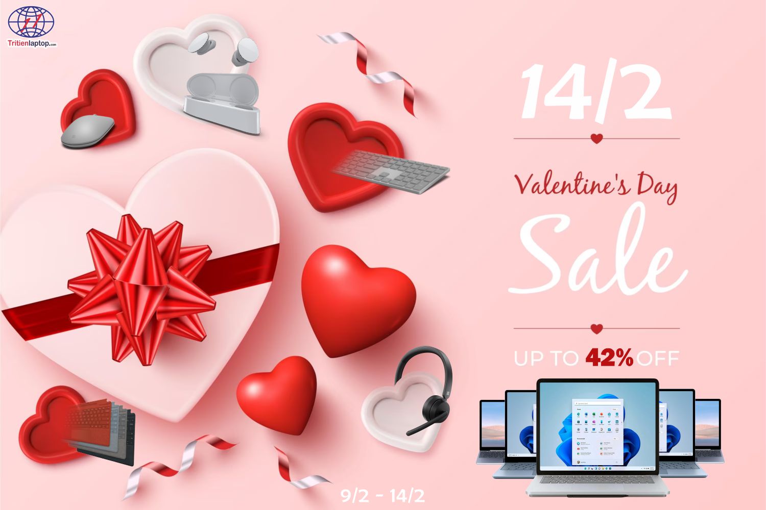Valentine ngày lễ tình nhân - Trí Tiến Laptop tri ân khách hàng 