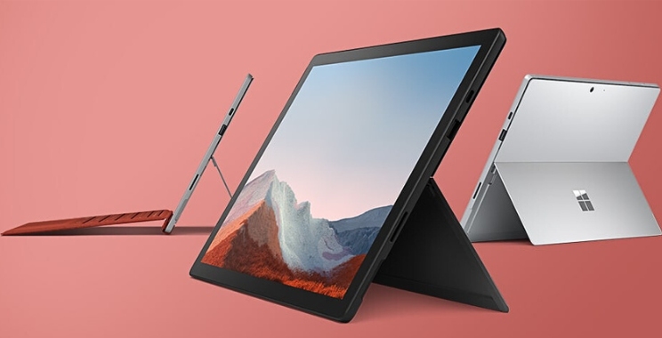 Surface Pro 7 plus Sử dụng linh hoạt giữa chế độ máy tính bảng và laptop