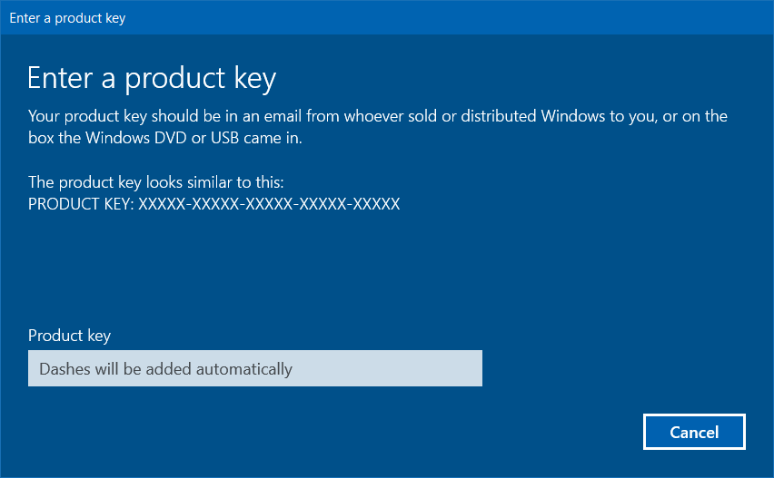 Crack Windows 10 miễn phí bằng cách sử dụng Cài đặt