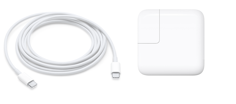 Bộ đổi nguồn USB-C 29W hoặc 30W của Apple và cáp sạc USB-C