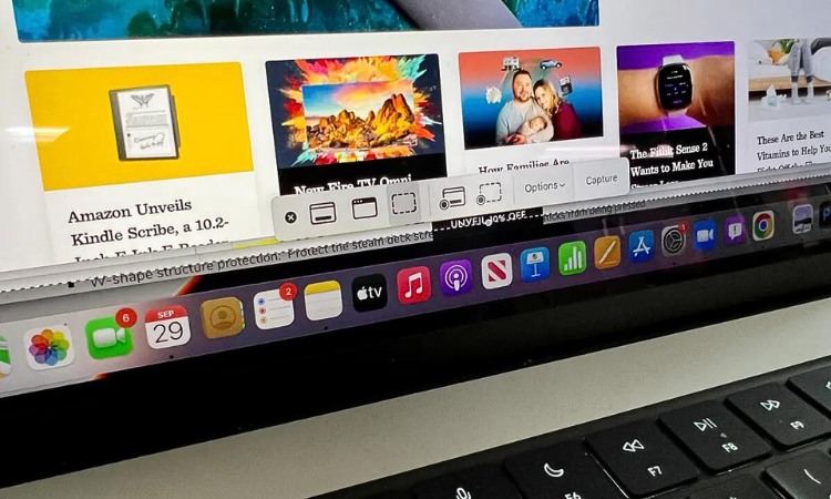 Chụp ảnh màn hình MacBook bằng menu