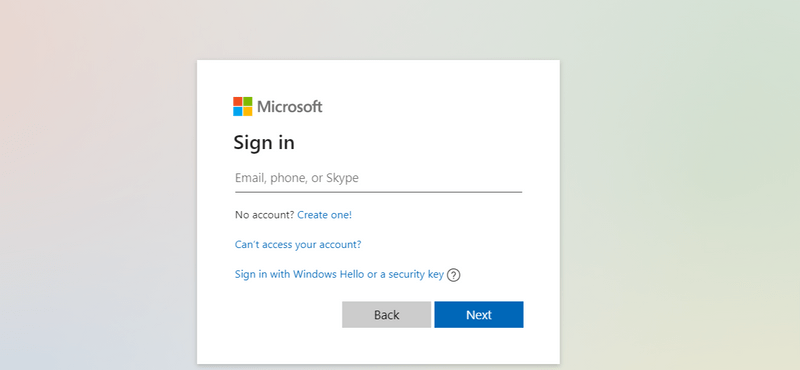 Đăng ký tài khoản Microsoft