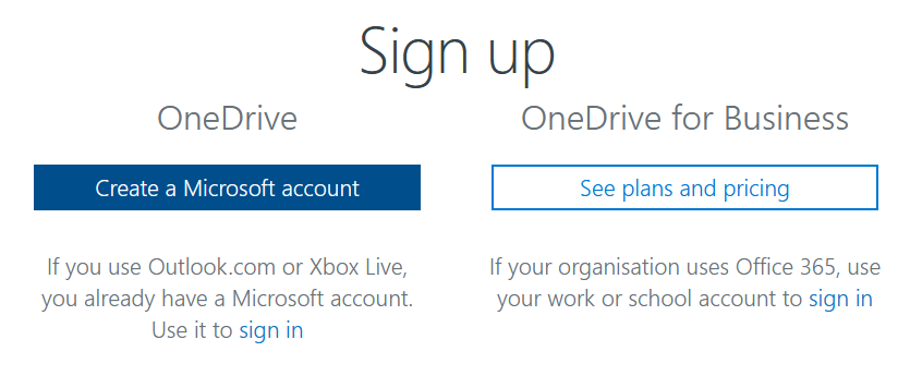 Tạo tài khoản Microsoft trên OneDrive