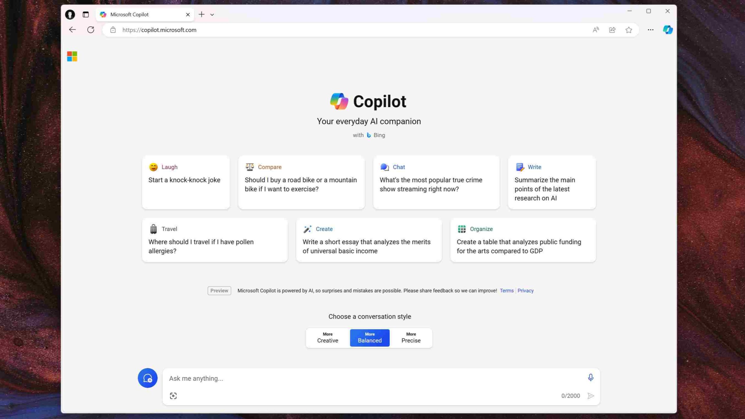 Copilot website