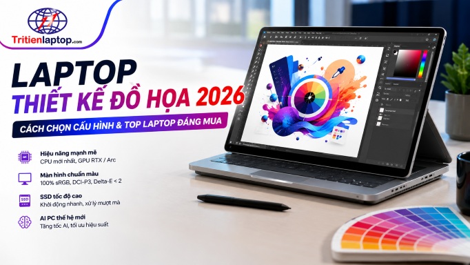 Laptop thiết kế đồ họa 2026: Cách chọn cấu hình & Top laptop đáng mua
