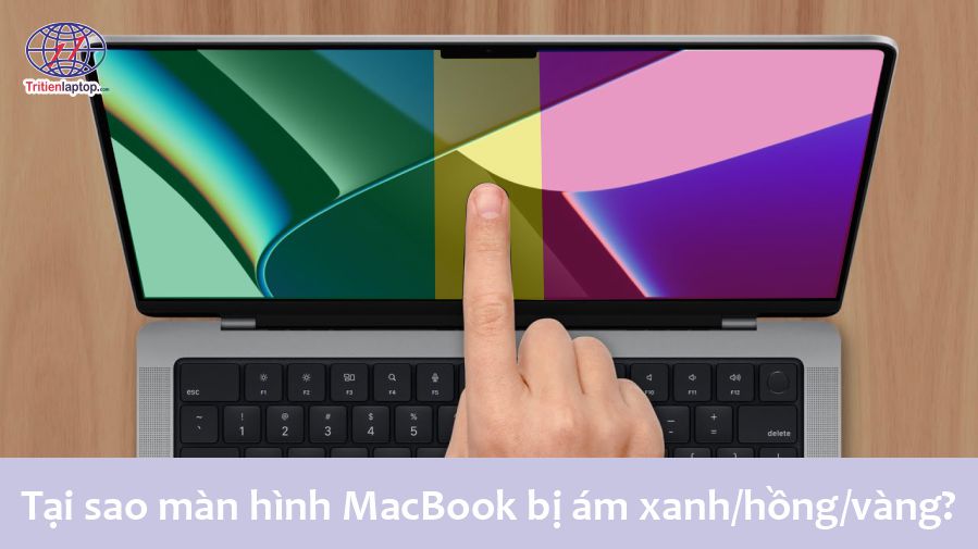 Tại sao màn hình MacBook bị ám xanh/hồng/vàng?