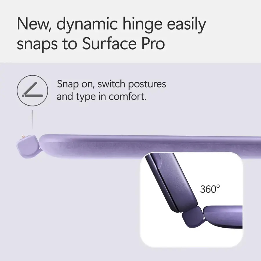 Bàn phím Surface Pro 12 inch (New) - Chính hãng 6 Bản lề động có thể uốn cong 360 độ