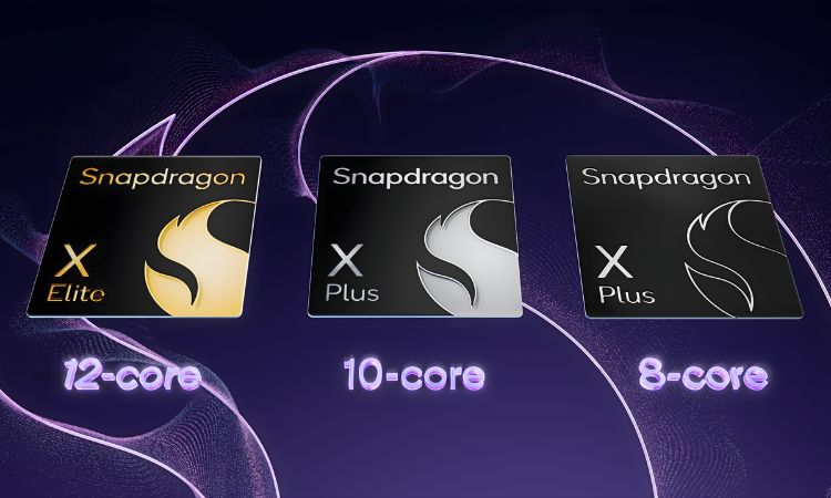 So sánh Snapdragon X Plus (8 Core) vs X Plus (10 Core) vs Snapdragon X Elite