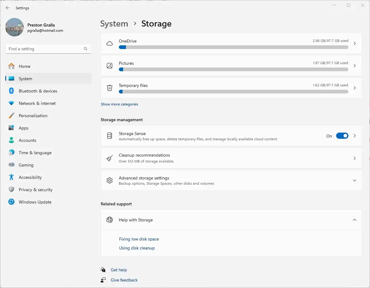 15 cách tăng tốc win 11 hiệu quả năm 2025 13 Dọn sạch ổ cứng