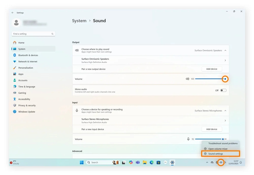 Cách khắc phục laptop bị mất tiếng, không nghe được 12 Kiểm tra lại thiết bị phát âm thanh
