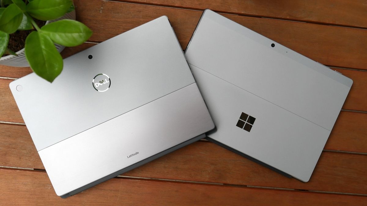 So sánh Microsoft Surface Pro 8 vs Dell Latitude 7320 Detachable 13 Thiết kế Surface Pro 8 vs Dell Latitude 7320 Detachable