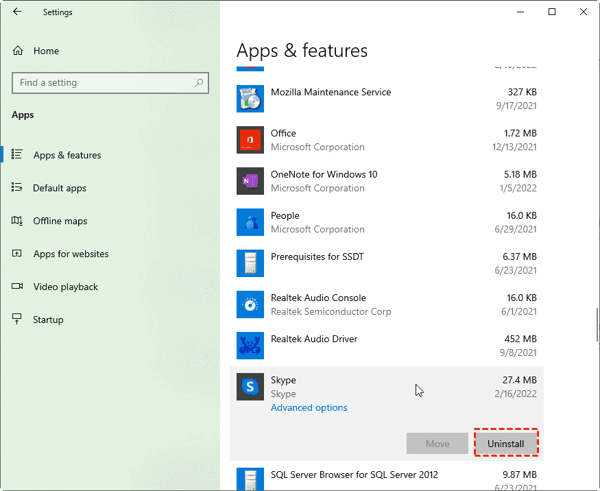 Cách khắc phục ổ C bị đầy trên Win 11/10/8/7 13 Gỡ cài đặt các chương trình không cần thiết khỏi ổ C
