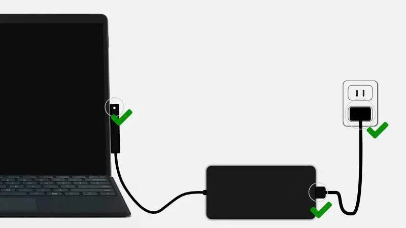 Surface Pro không bật được: Hướng dẫn sửa lỗi và khắc phục sự cố 10 Sạc Surface Pro