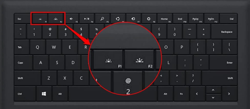 Bật đèn bàn phím Surface Pro 4