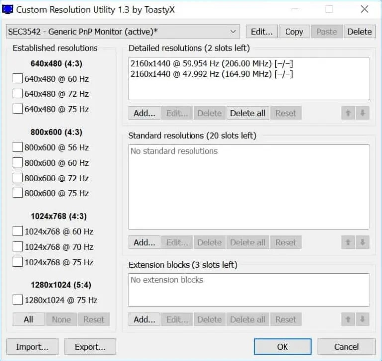 Sử dụng CRU (Tiện ích độ phân giải tùy chỉnh)