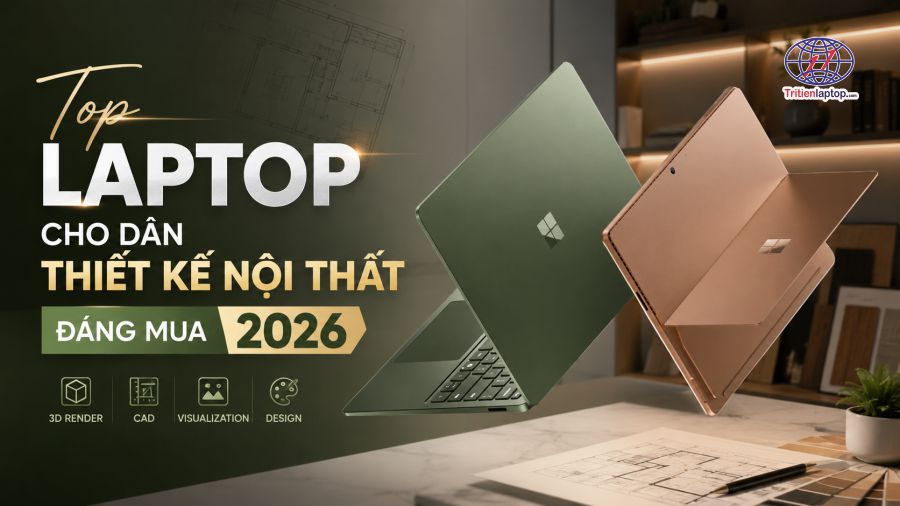 Laptop cho dân thiết kế nội thất 2026: Tiêu chí chọn máy và Top 8 đáng mua 12 Laptop cho dân thiết kế nội thất 2026: Tiêu chí chọn máy và Top 8 đáng mua