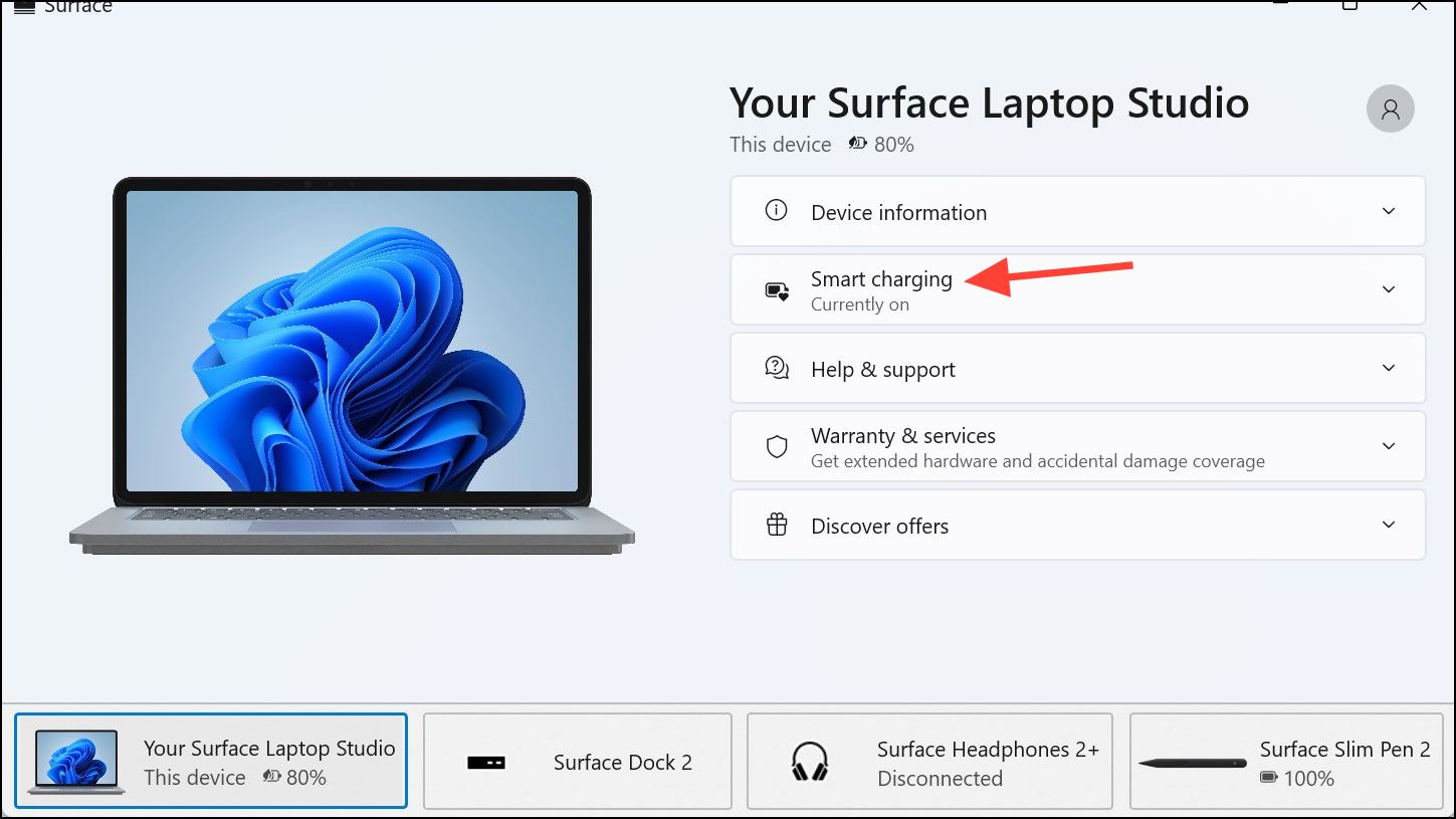 Cách tắt sạc thông minh trên laptop Surface 10 tính năng sạc thông minh trên laptop Surface