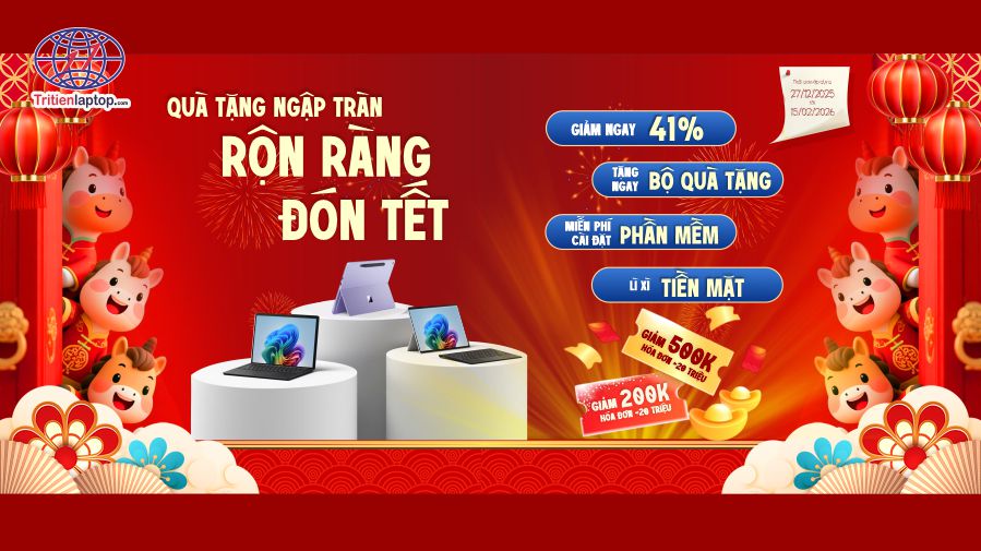 Tết rực rỡ - sắm Surface hết ý tại Trí Tiến Laptop