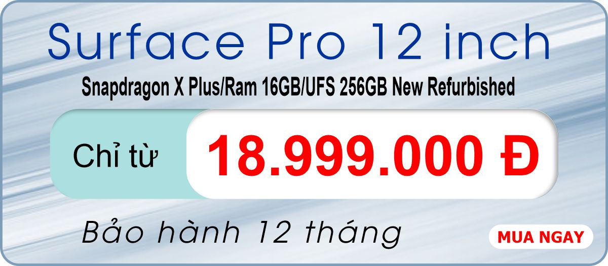 Surface Pro 12 inch giá chỉ 18.999.000đ