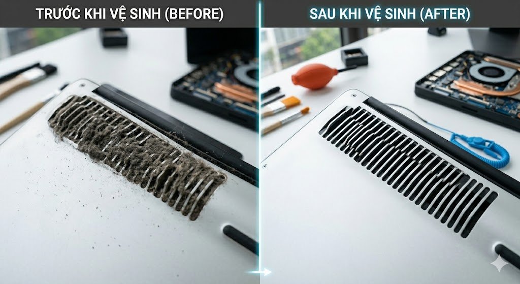 Vệ sinh khe tản nhiệt