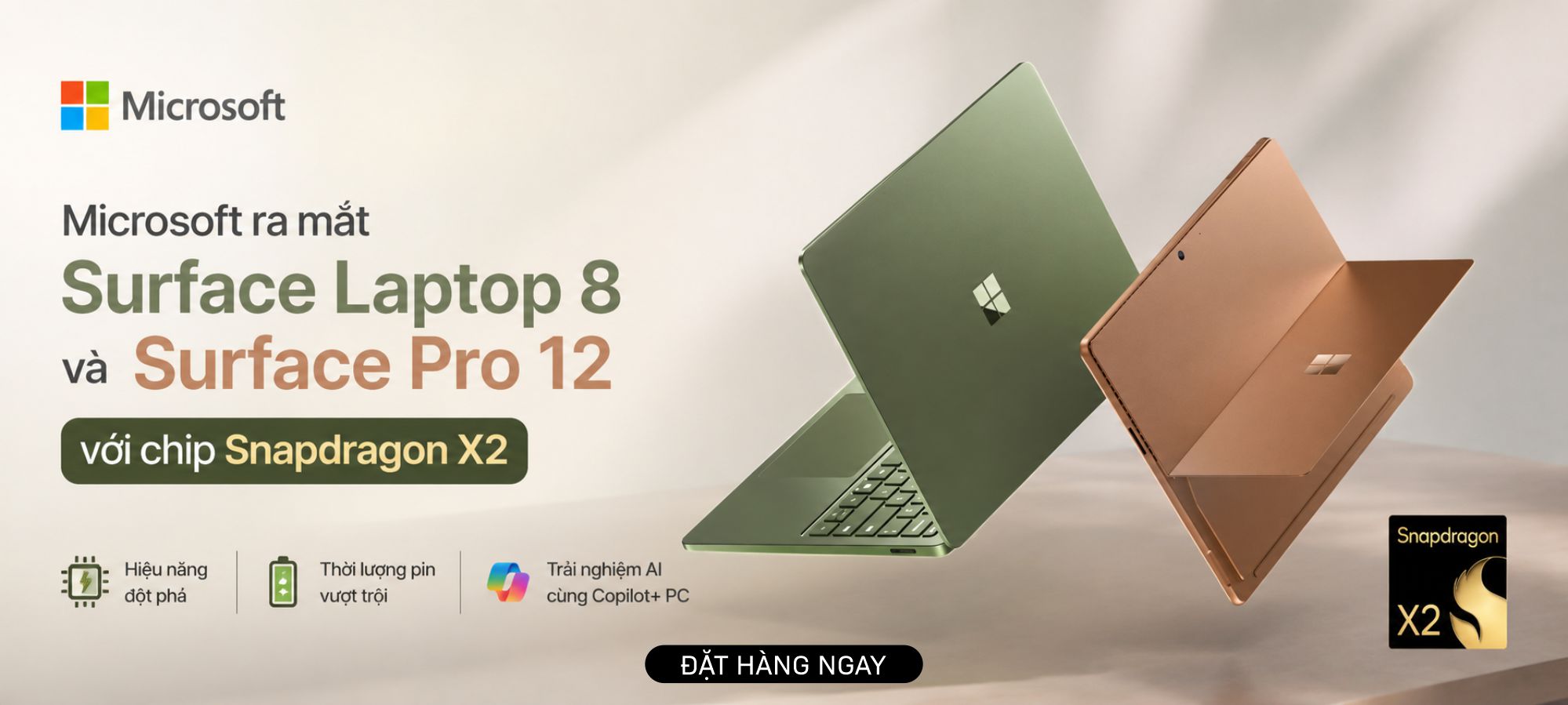 Surface Pro 12 và Surface Laptop 8 mới