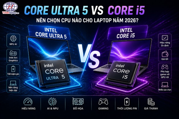 Core Ultra 5 vs Core i5: Nên chọn CPU nào cho laptop năm 2026?