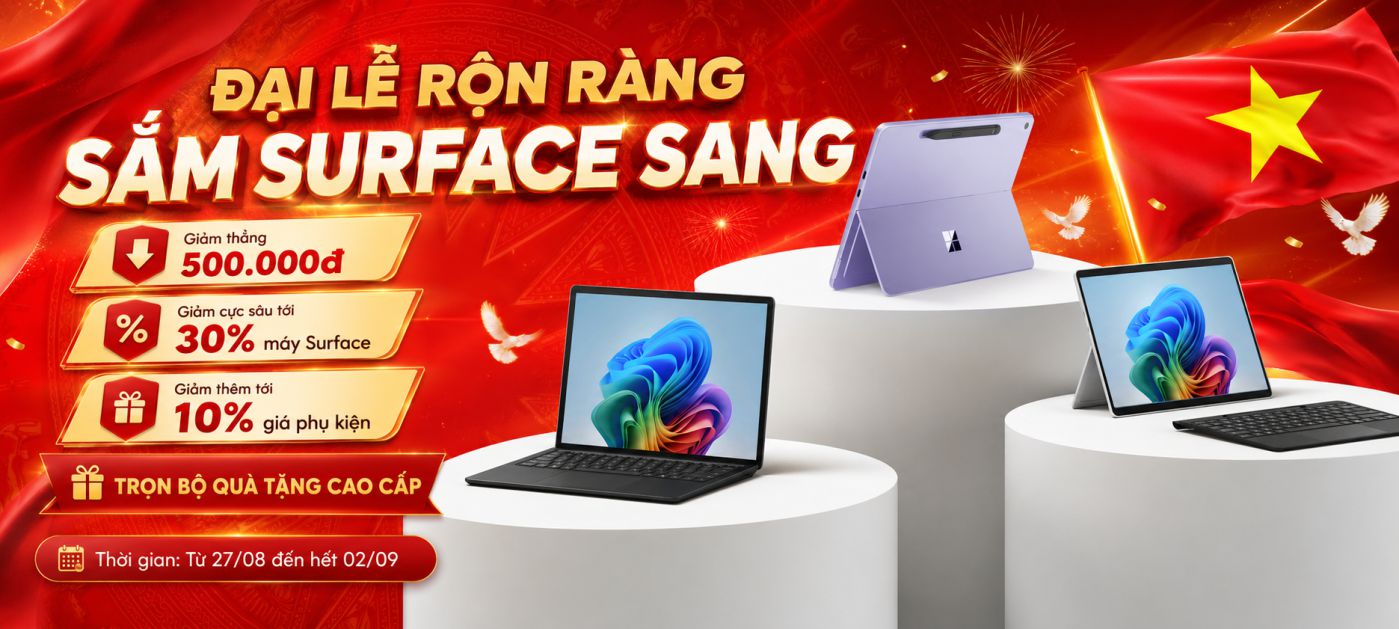 Đại lễ rộn ràng – Sắm Surface sang