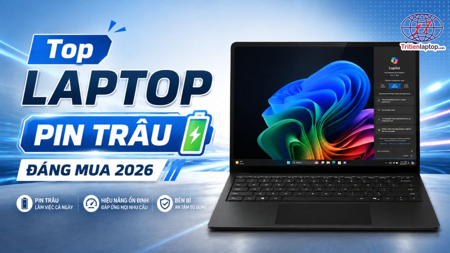 Laptop pin trâu: Top các dòng đáng mua 2026 6 Laptop pin trâu: Top các dòng đáng mua 2026