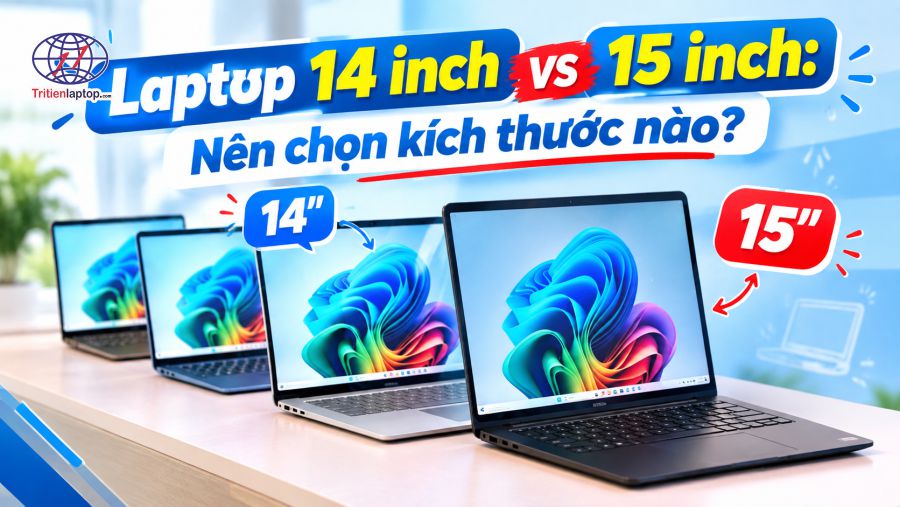 Laptop 14 inch vs 15 inch: Nên chọn kích thước nào?
