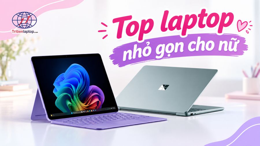 Laptop nhỏ gọn cho nữ: Top 10 mẫu đáng mua 2026