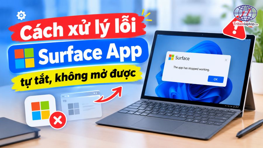 Surface App bị Crash: 8 cách xử lý lỗi tự tắt, không mở được