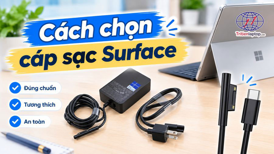 Cách chọn cáp sạc Surface phù hợp, an toàn và hiệu quả 6 Cách chọn cáp sạc Surface phù hợp